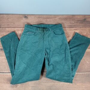 Lee Riders Easy Fit Corduroy Pants Teal Women Casual Straight Leg Size 10
